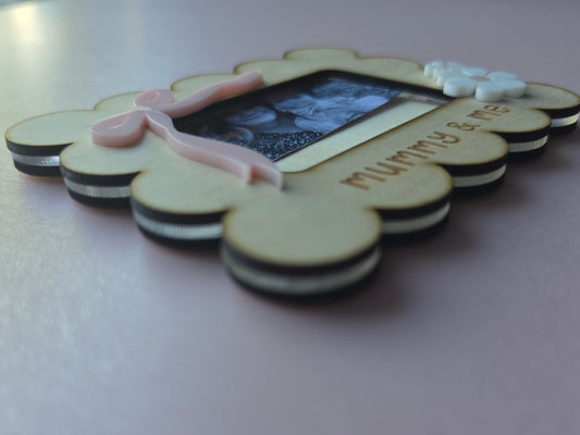 Personalised Bow Photo Frame magnet