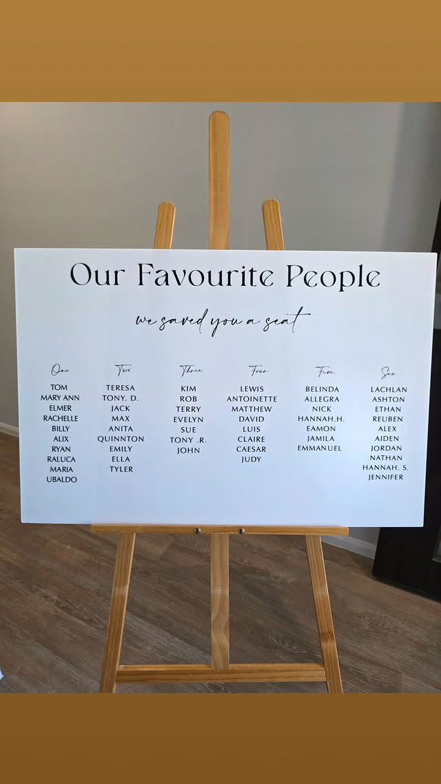Wedding Seating Plan sign hire