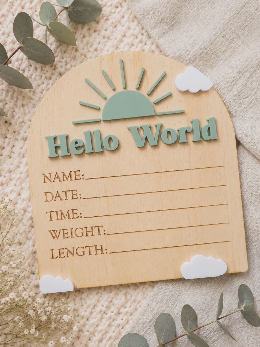 Birth Announcement Plaque