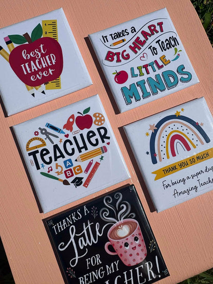 Teacher Gift Magnets 2" X 2"