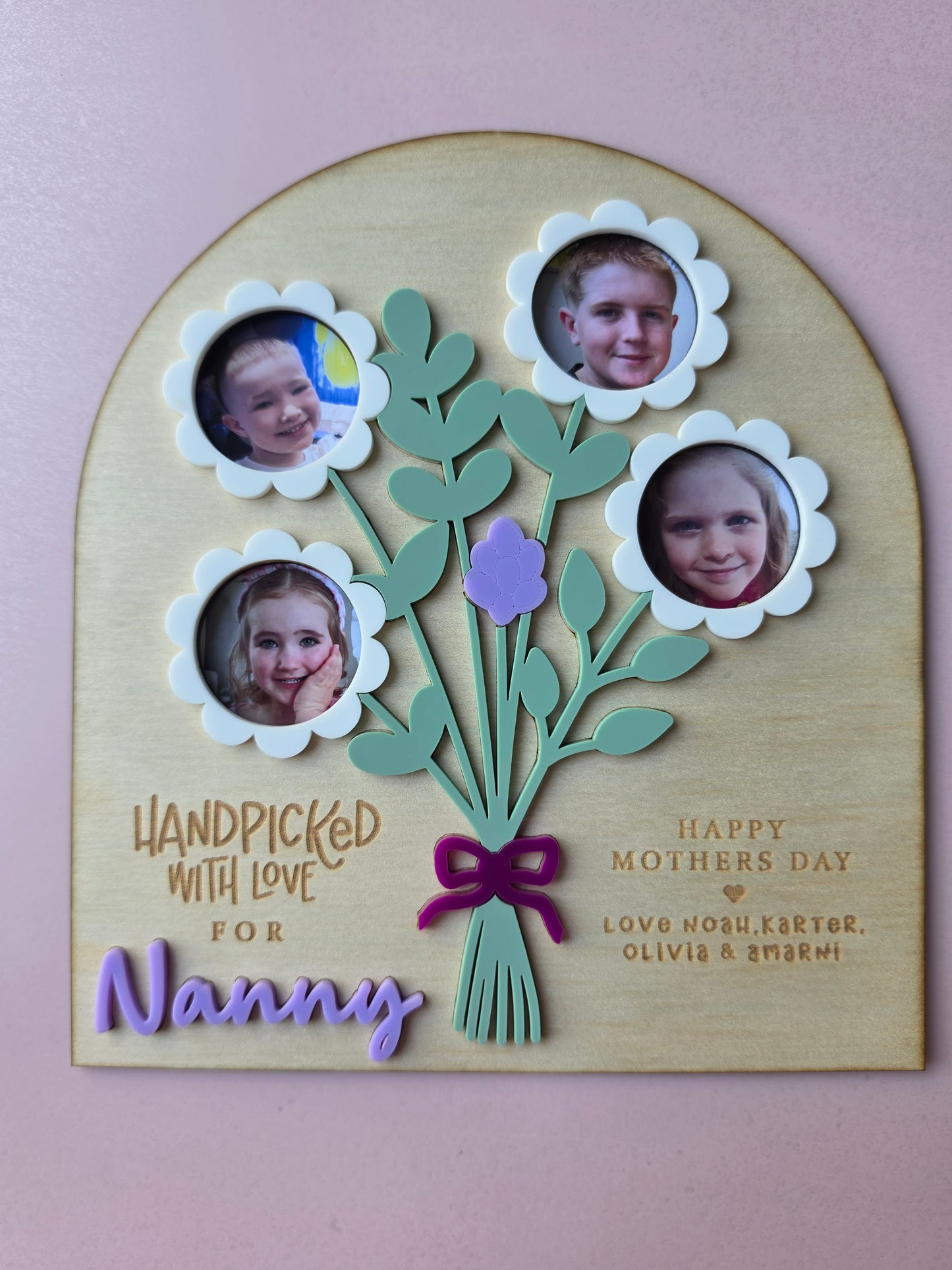 Handpicked with Love personalised photo frame