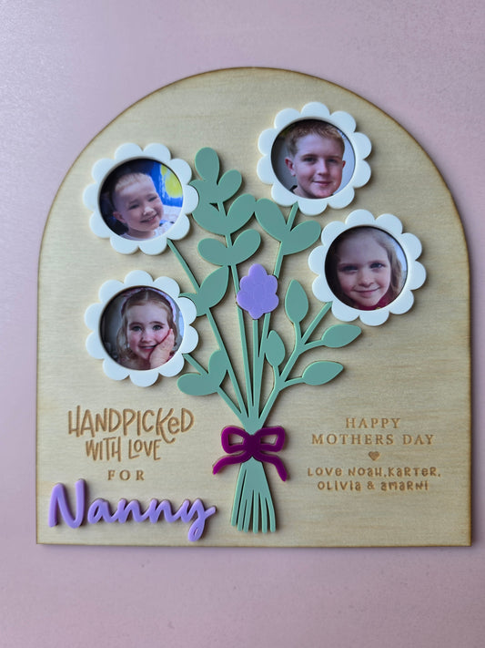 Handpicked with Love personalised photo frame