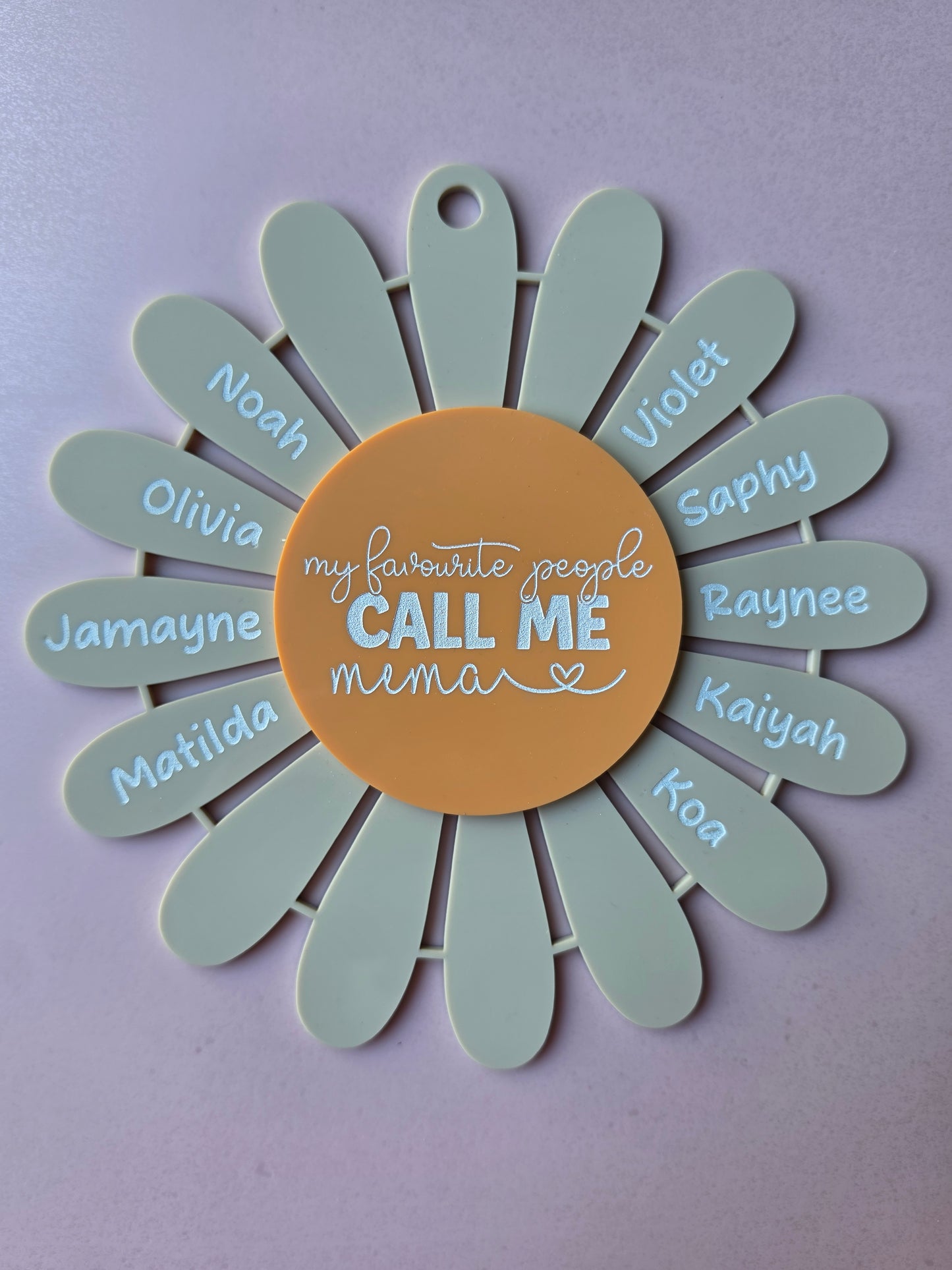 Custom Name Flower door hanger
