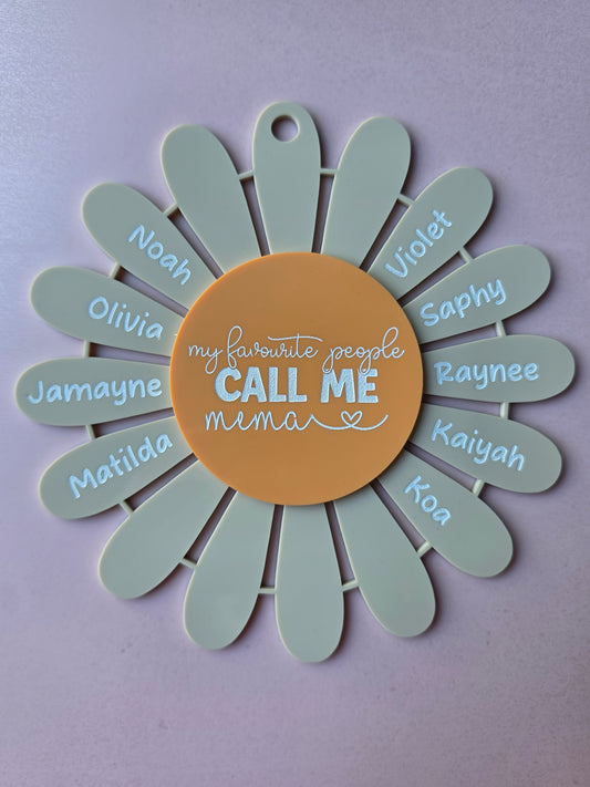 Custom Name Flower door hanger