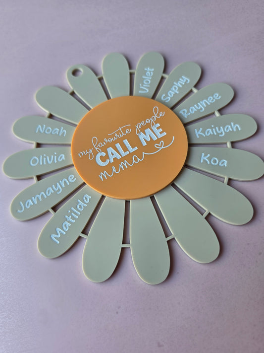 Custom Name Flower door hanger