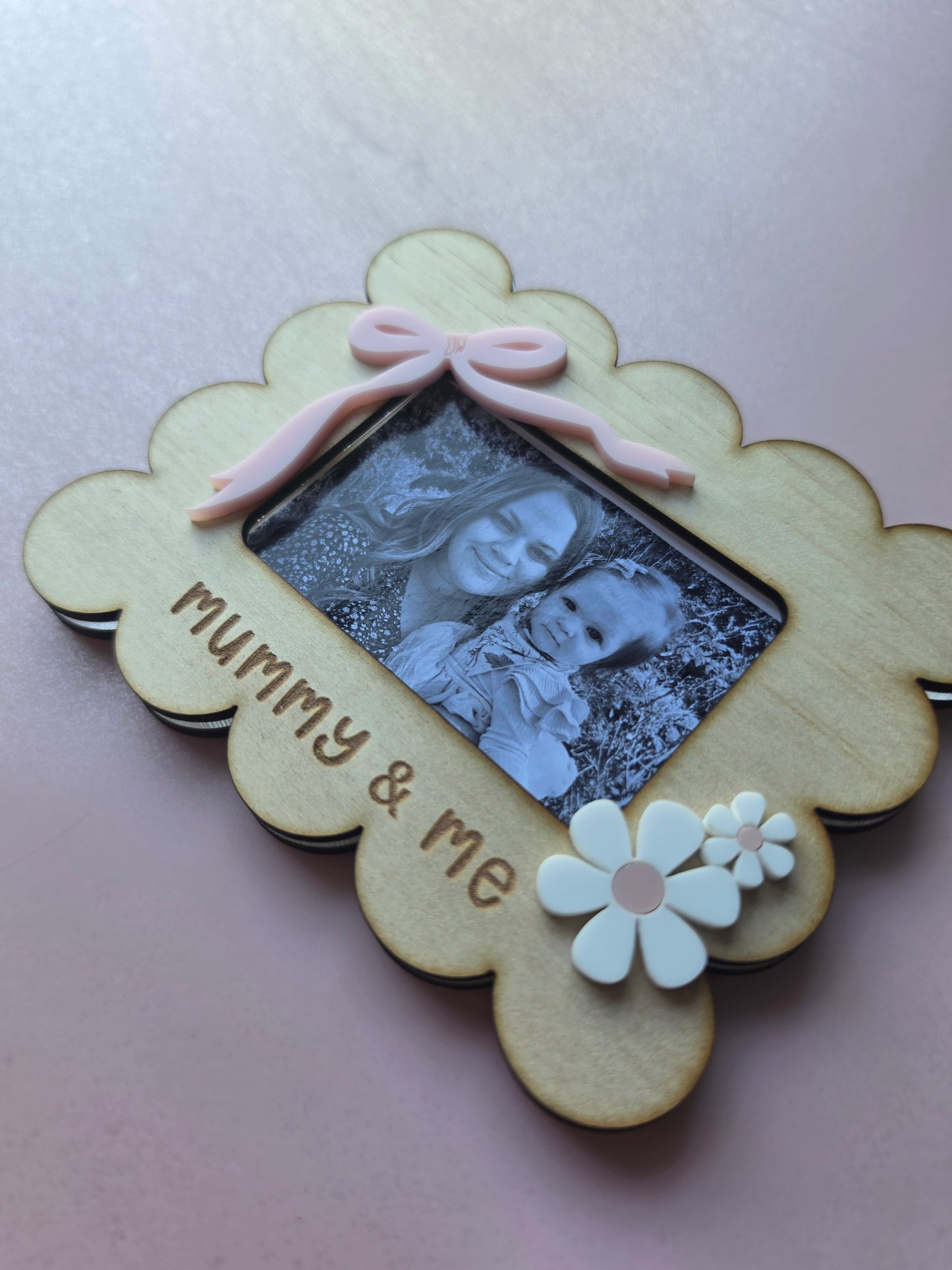 Personalised Bow Photo Frame magnet