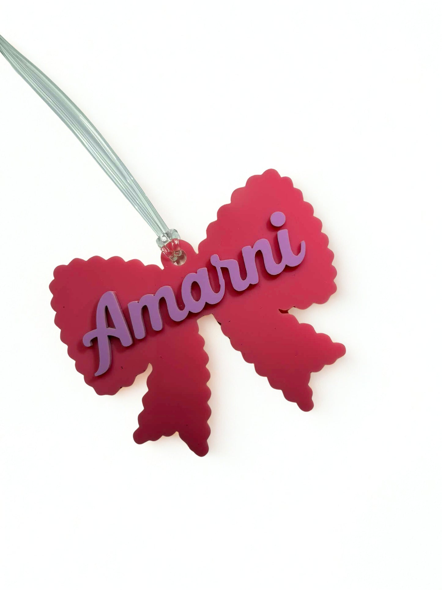 Personalised Acrylic Keyrings/Bag tags