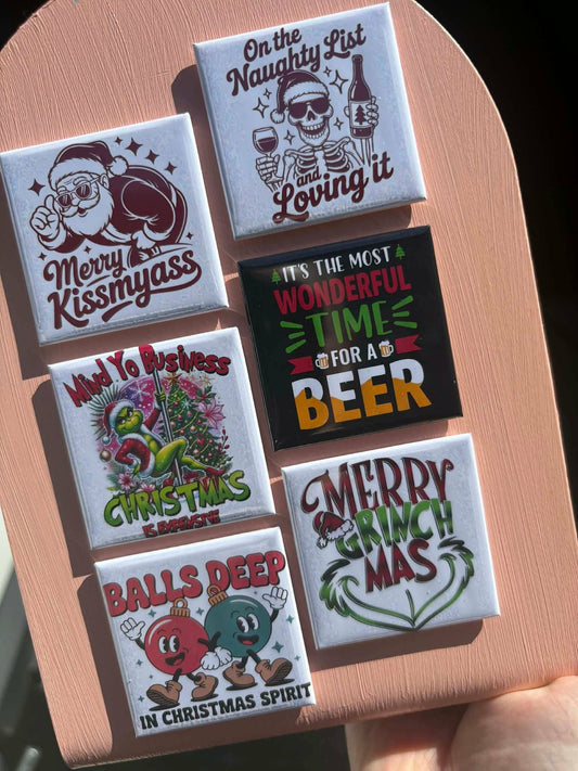 Christmas Pre-made Magnets 2"x2"