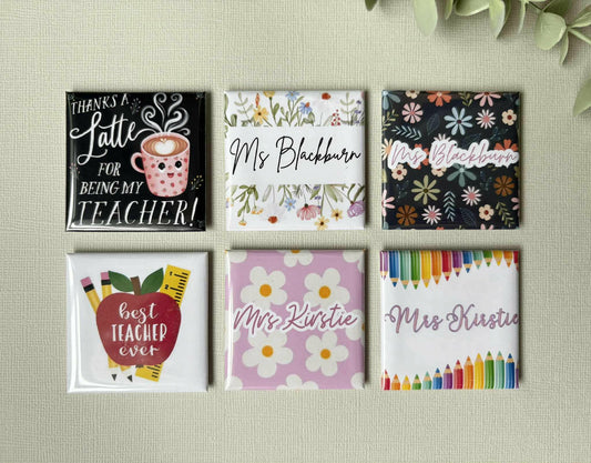 Teacher Gift Magnets 2" X 2"