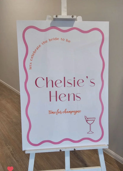 Hens/Bridal shower Event sign hire