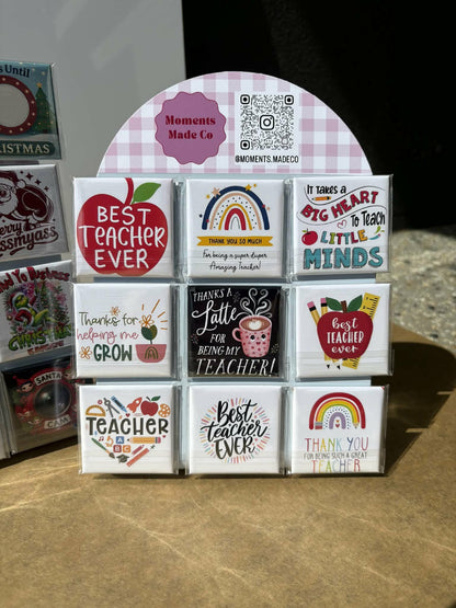 Teacher Gift Magnets 2" X 2"