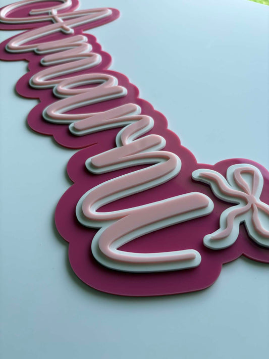 Name Plaque 3 Layer Acrylic