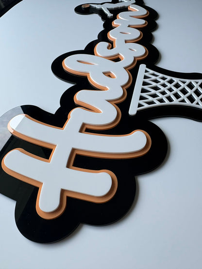 Basketball Name Plaque 3 Layers