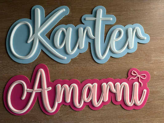 Name Plaque 3 Layer Acrylic