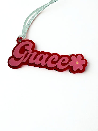 Personalised Acrylic Keyrings/Bag tags