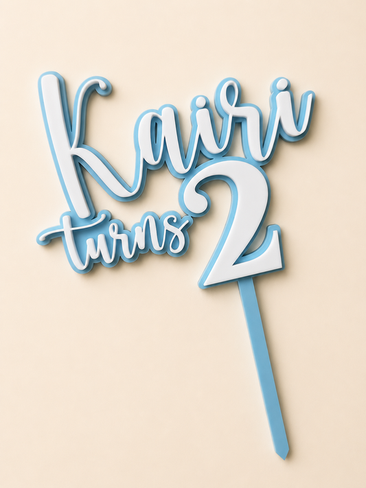 Custom 2D Acrylic Cake Topper
