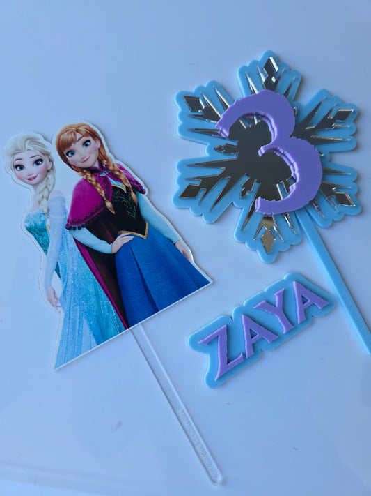 Frozen Acrylic Cake Topper