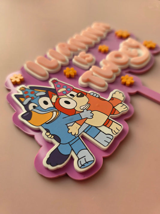Bluey Inspired Cake Topper
