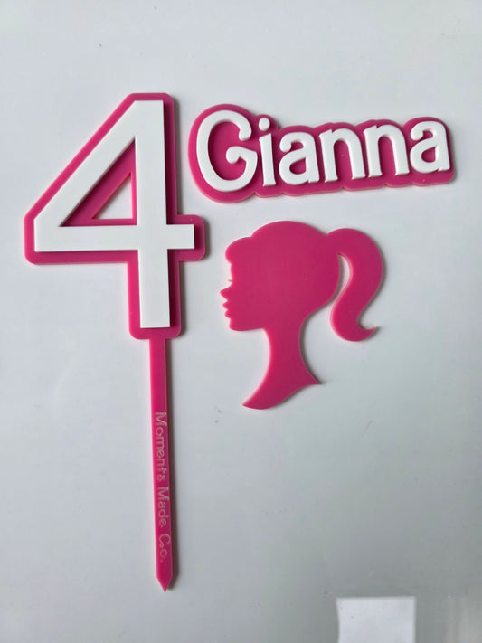 Barbie inspired Cake Topper