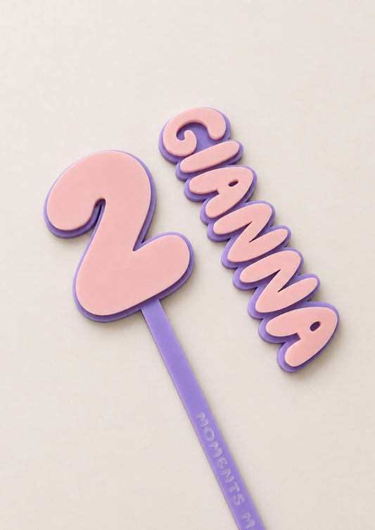 Bluey Inspired Acrylic Cake Topper
