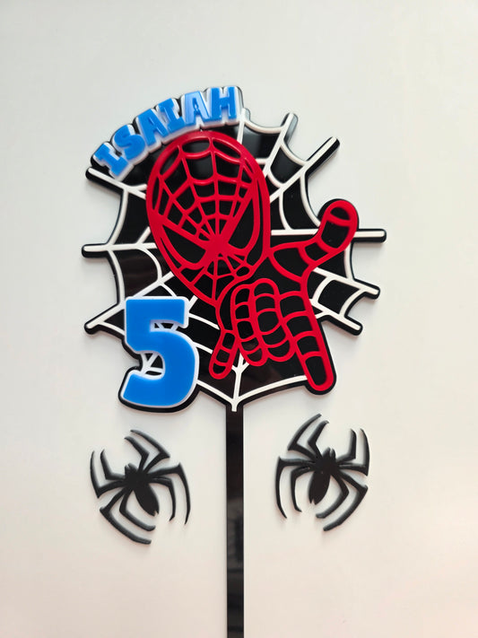 Spiderman inspired cake topper