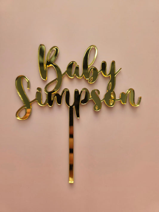 Baby Shower Cake Topper